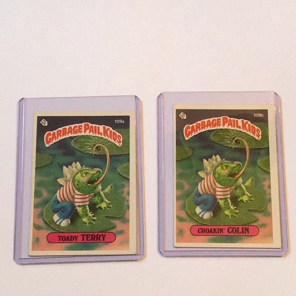 Garbage Pail Kids Trading Cards  - Toady Terry  109 a & Croakin' Colin 109 b